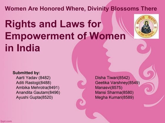 Women's rights presentation | PPT