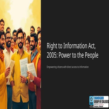 Right to Information Act 2005: Empowering Citizens with Transparency ...
