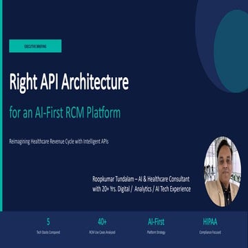 Right API Architecture for AI 1st Healthcare RCM Platform.pptx