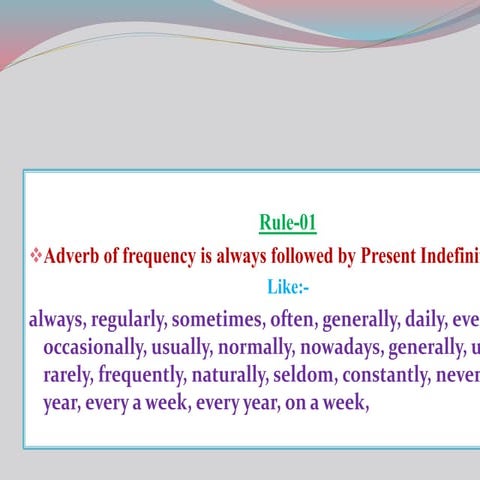 Right forms of verbs