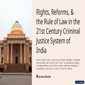 Rights, Reforms, and Rule of Law in India's 21st Century Criminal ...