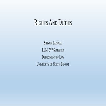 Rights and Duties