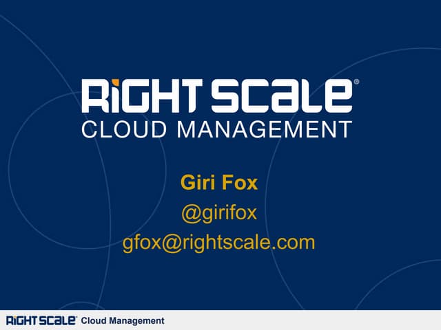 RightScale overview and why I find it elegant