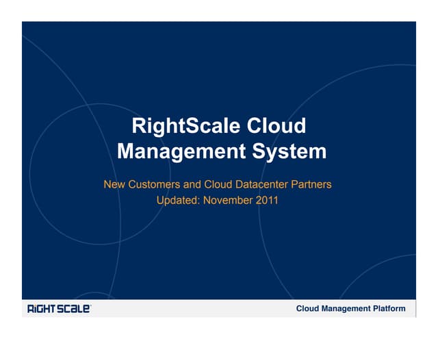 RightScale Customers & Datacenter Options