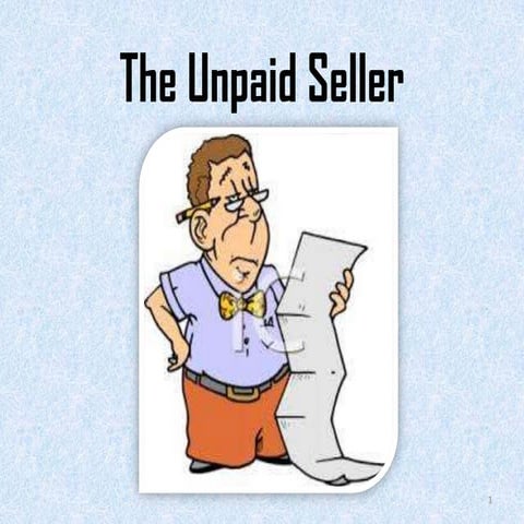 Law - Rights of an unpaid seller