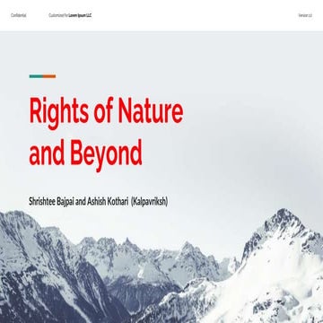 Rights of Nature & Beyond