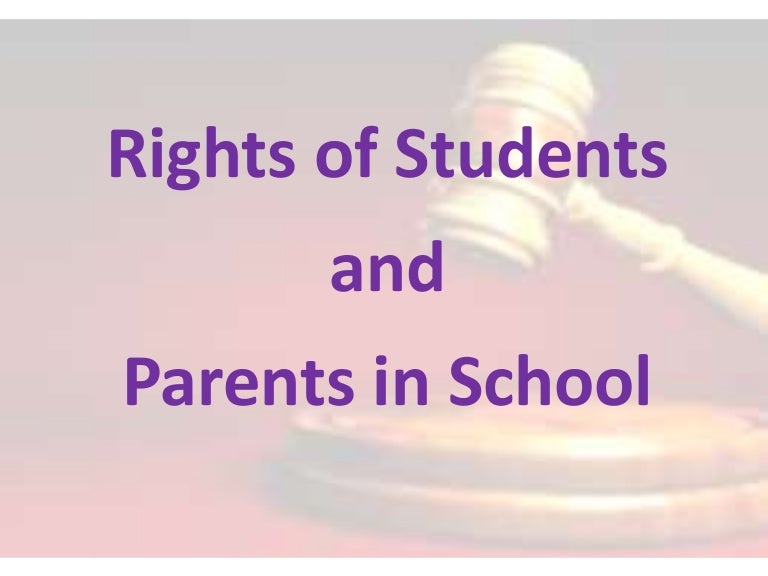 Rights of students and parents
