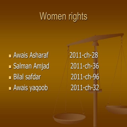 Rights of women