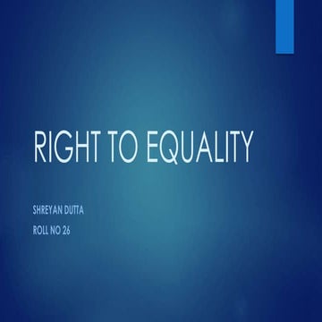 Right to equality