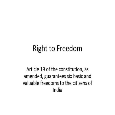 Right to freedom