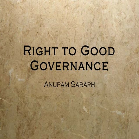 Right to Good Governance