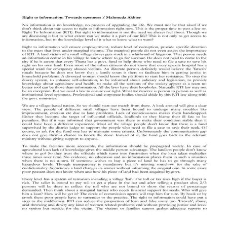 Right to information