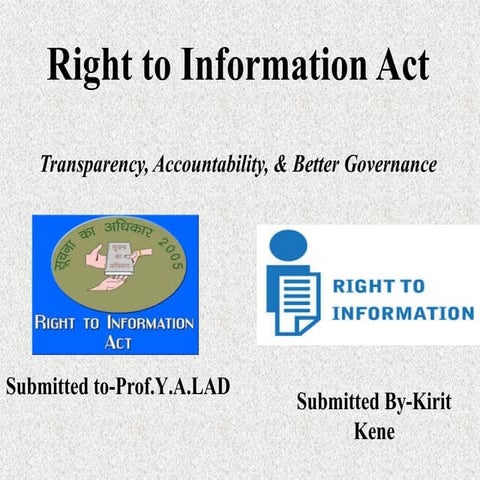 Right to information act
