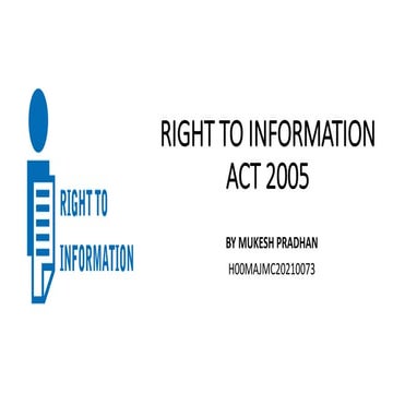 Right To Information Act 2005 Pptx