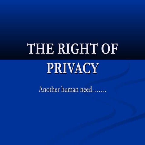 Right to privacy