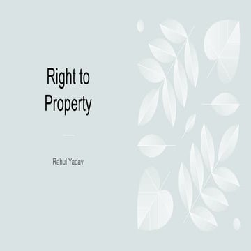 Right to property