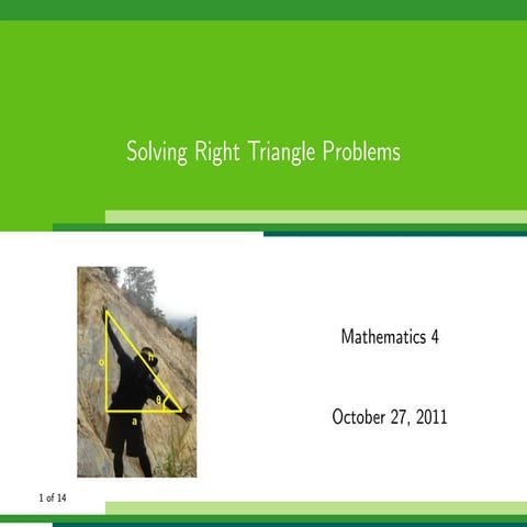 Right triangle problems