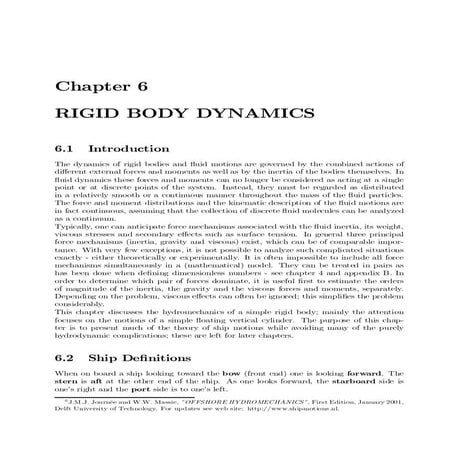 Rigid body dynamic