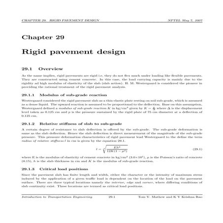 Rigid pavement design