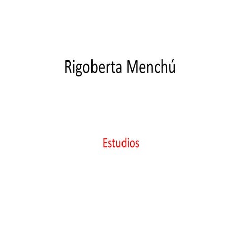 Rigoberta menchú