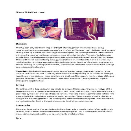 Rihanna cd digi pack   analysis