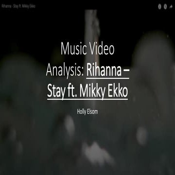 Rihanna – stay ft. mikky ekko analysis