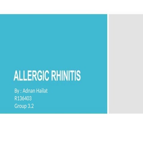 RIHNITIS allergeology medicine univ.pptx