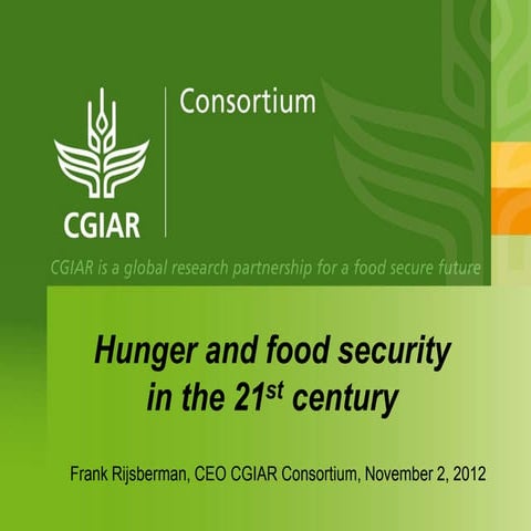 Rijsberman rotary - food security 10-11-2012