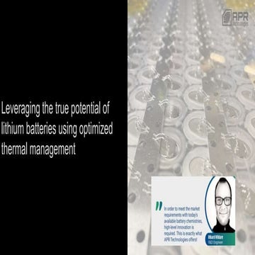 HIGH-PERFORMANCE THERMAL INTERFACE MATERIALS FOR EV BATTERY THERMAL ...