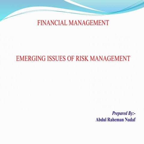 Risk management in finance