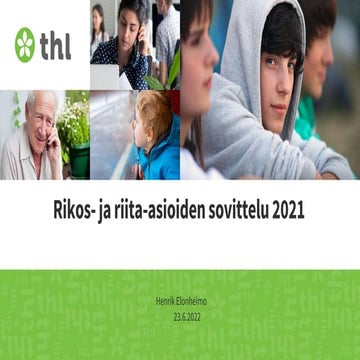 Rikos- ja riita-asioiden sovittelu 2021 -tilasto
