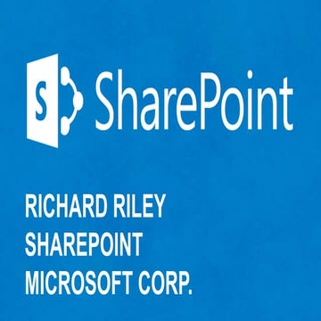 Microsoft Keynote by Richard Riley - SPTechCon