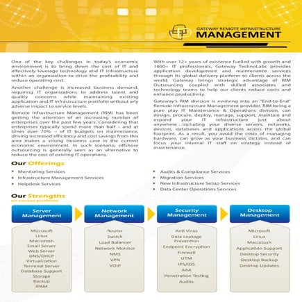 Gateway RIMS (Remote Infrastructure Management Services)