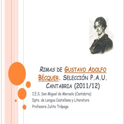 Rimas de Bécquer PAU Cantabria