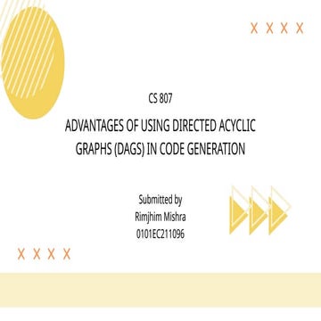 Directed Acyclic Graph Representation of basic blocks | PPTX