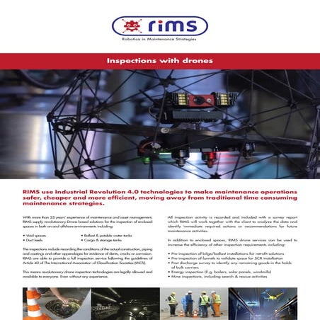 RIMS BV:  inspection with drones