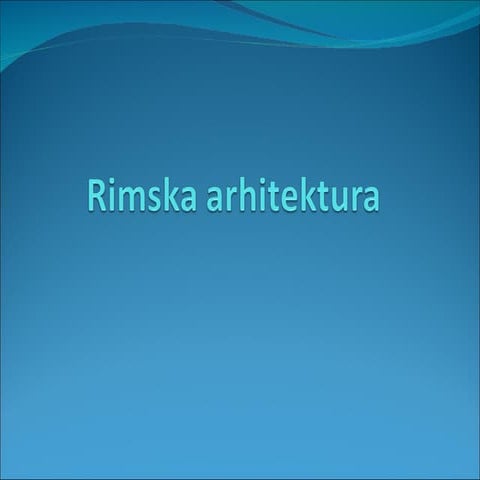 Rimska arhitektura