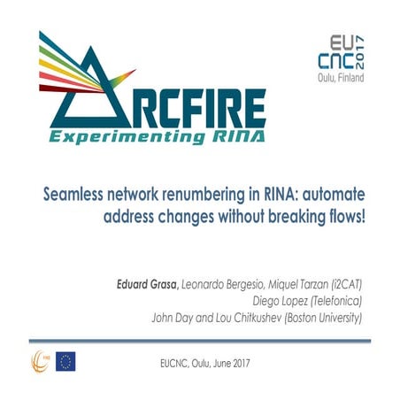 Rina renumbering, EUCNC 2017