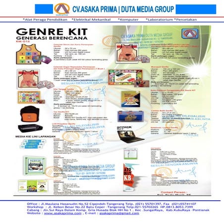 Rincian genre kit & brosur generasi berencana kit 2015