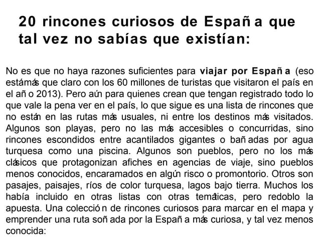  Rincones curiosos de espana