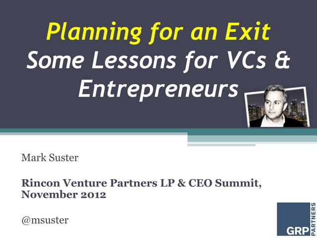 Startup Exits: A Primer