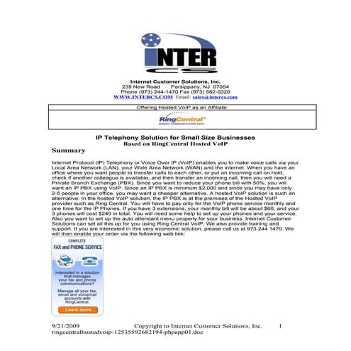 Ring Central Hosted Vo Ip