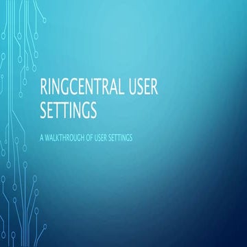 Ring Central User guide | PDF
