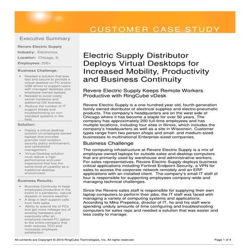 Electric Supply Distributor deploys virtual desktops for increased mobility, ...