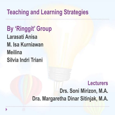 Teaching and Learning Strategy: Teaching Language Construction & Grammar