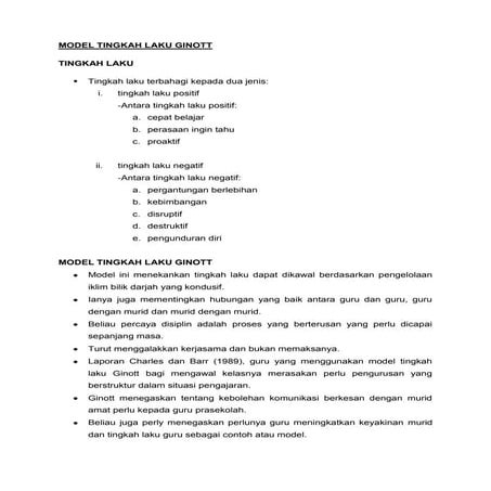 Ringkasan model ginott