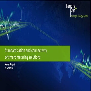 Standardization and connectivity of smart metering solutions