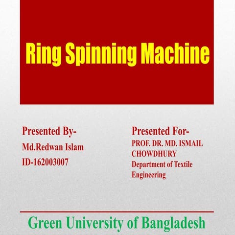 Ring spinning machine