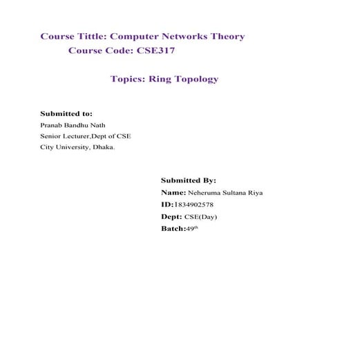 Ring topology