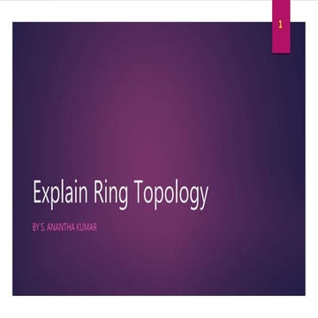 Ring topology ppt